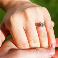 Valoria Petite Shared Prong Diamond Engagement Ring